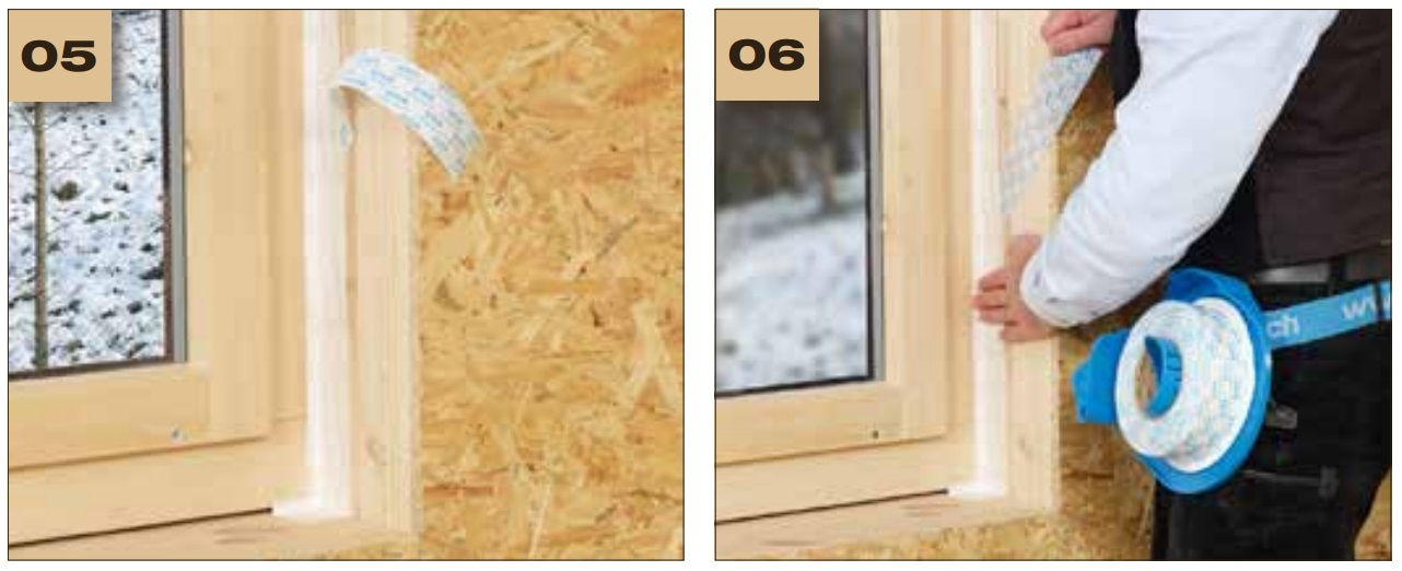 Corvum 12/48 - jednostronna tasma do uszczelniania ram okiennych i drzwiowych - okno wbudowane w sciane 3 - derowerk